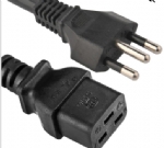 巴西電源線，NBR 14136三芯插頭，IEC60320 C19母插，服務(wù)器，數(shù)據(jù)庫(kù)，PDU電源線 ,定制電線長(zhǎng)度，Inmetro,TUV認(rèn)證
