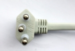 巴西電源線NBR 14136三芯彎角插頭，巴西安規(guī)標(biāo)準(zhǔn)TUV，Inmetro,UC認(rèn)證電源連接線插頭