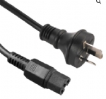 澳大利亞電源線（SAA電源線）三芯奧標(biāo)10A插頭，IEC 60320 C15 凹槽品子尾，耐熱型插座，澳大利亞SAA認(rèn)證安規(guī)標(biāo)準(zhǔn)AC電源連接線