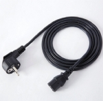 韓國電源線，三芯接地彎角插頭，IEC 60320 C13 品子尾，電腦插,定制電線長度，KTL，KC認證
