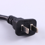 中國電源線 (3C電源線) 國標CCC認證兩芯6A直角GB2099標準AC電源連接線插頭
