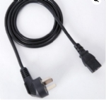 中國(guó)電源線 (3C電源線) 國(guó)標(biāo)三芯10A彎角插頭，IEC 60320 C13 品子尾，電腦插，CCC認(rèn)證安規(guī)標(biāo)準(zhǔn)AC電源連接線