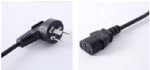 中國電源線 (3C電源線) 國標三芯10A彎角插頭，IEC 60320 C13 品子尾，電腦插，CCC認證安規標準AC電源連接線