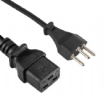 瑞士電源線,三芯SEV 1011 瑞士插頭，IEC 60320 C19母插，服務(wù)器，數(shù)據(jù)庫(kù)，PDU電源線,定制電線長(zhǎng)度,SEMKO VDE認(rèn)證