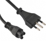 意大利電源線（IMQ電源線）三芯10A意大利插頭，CEI23-16安規(guī)標(biāo)準(zhǔn)，IEC 60320 C5米老鼠插頭, 梅花插,定制電線長(zhǎng)度，IMQ VDE認(rèn)證