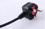 英國電源線 (UK電源) 帶保險絲，注塑式大英插頭，IEC 60320 C19母插，服務器，數據庫，PDU電源線， BSI1363A，ASTA安規認證