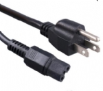 美國(guó)電源線，UL電源線，IEC 60320 C15 凹槽品子尾，耐熱型插座 ，三芯NEMA5-15P北美通用插頭，定制電源線長(zhǎng)度，美國(guó)UL，加拿大cUL認(rèn)證