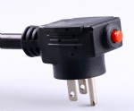 美國電源線 (UL電源線)三芯彎NEMA5-15P，帶過載保護，熱保護插頭，美國UL加拿大cUL認證安規AC電源連接線