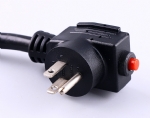 美國電源線 (UL電源線)三芯彎NEMA5-15P，帶過載保護，熱保護插頭，美國UL加拿大cUL認證安規AC電源連接線